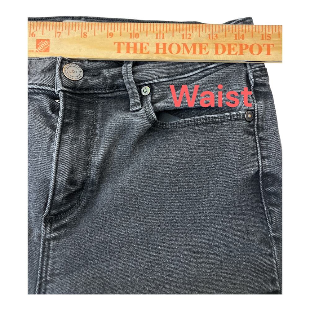 LOFT Outlet Women’s Modern Skinny Jeans Gray Black Wash Size 6 Mid Rise - Picture 7 of 10